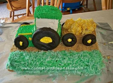 Homemade Hauling Tractor Cake