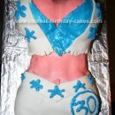 Homemade Cowboys Cheerleader Cake