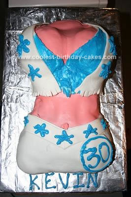Homemade Cowboys Cheerleader Cake
