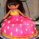 Homemade Dora Saves the Crystal Kingdom Doll Cake