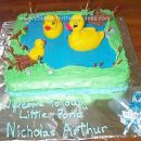 Duckies in a Pond Baby Shower Cake