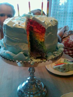 Alexandra's rainbow cake