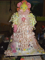 Front of diaper cake