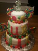 3 tier candy cake