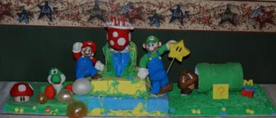 Kayden's Mario and Luigi Cake