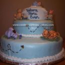 Homemade Pooh Baby Shower Cake