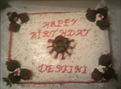 Destini's Cool Strawberry Cake