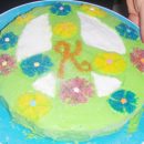 Peace Sign Luau Cake