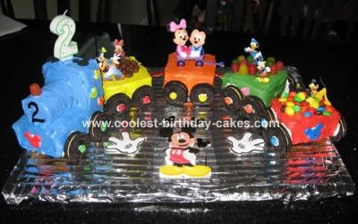 Mickey Mouse Train Cake