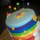 Rainbow fondant cake