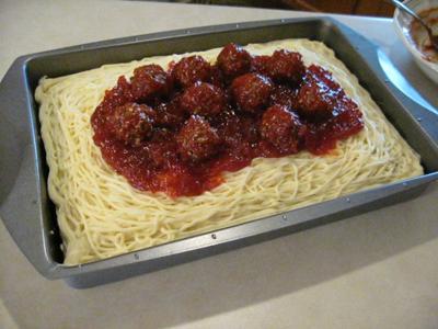 Spaghetti cake
