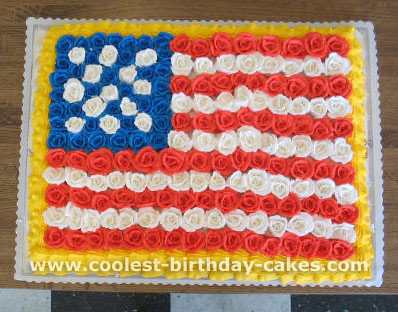 Flag-Shaped 4th of July Cakes