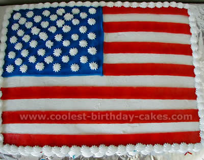 Flag-Shaped 4th of July Cakes