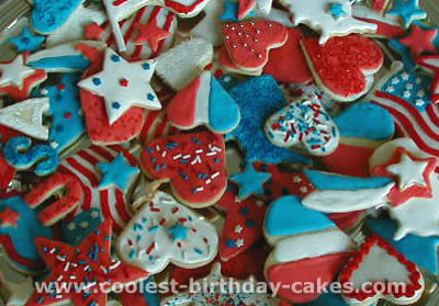 Flag-Shaped 4th of July Cakes