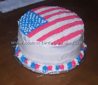 Flag-Shaped 4th of July Cakes