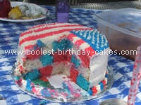 Flag-Shaped 4th of July Cakes