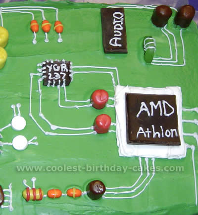 Circuit Board Cake