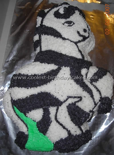 Homemade Zebra Animal Cake