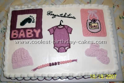 girl baby shower sheet cakes