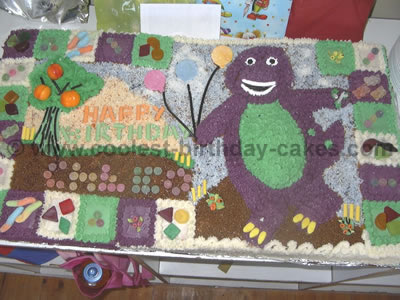 Barney the Dinosaur Cake Picture