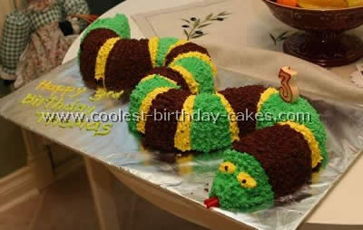 Coolest Snake Birthday Cake Decorating Idea