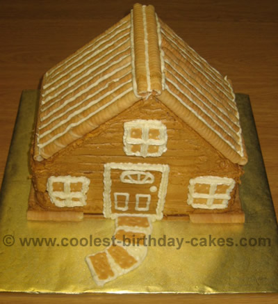 Log Cabin House Cake Photo