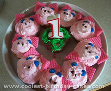 Pig-Shaped Birthday Cake Ideas and Photo