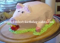 Pig-Shaped Birthday Cake Ideas and Photo