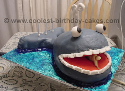 Whale-Shaped Birthday Cake Photo