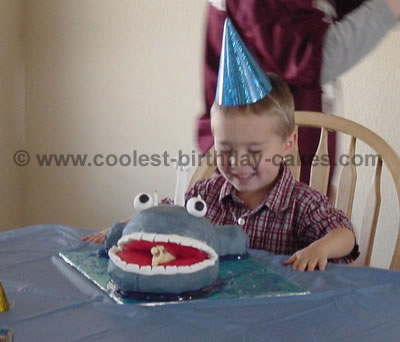 Whale-Shaped Birthday Cake Photo