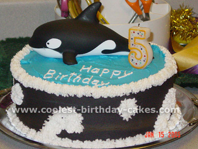 Whale-Shaped Birthday Cake Photo