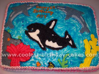 Whale-Shaped Birthday Cake Photo