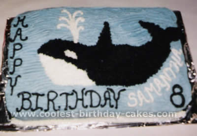 Whale-Shaped Birthday Cake Photo