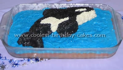 Whale-Shaped Birthday Cake Photo