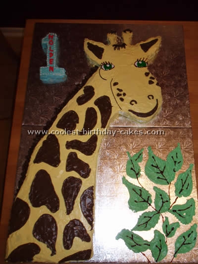 Giraffe Birthday Cake Photo