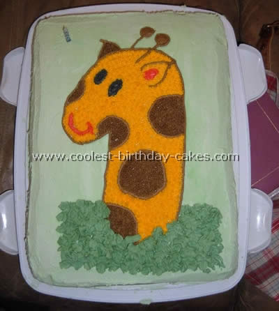 Giraffe Birthday Cake Photo