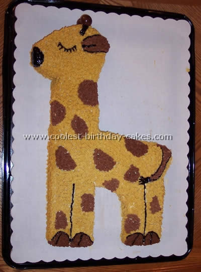  Photo de gâteau d'anniversaire de girafe 