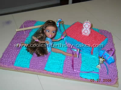Gymnastics Birthday Cake Decorating Idea