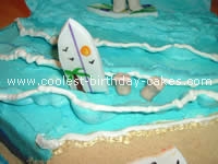 Surfing Birthday Cake Decorations