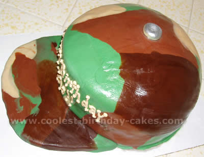 Army Helmet Birthday Cake Idea