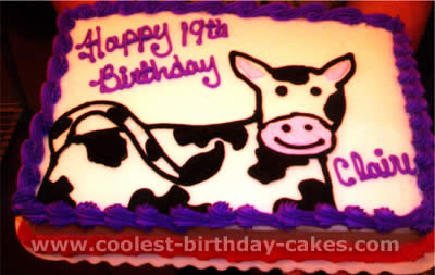 Cow Birthday Cake Picture