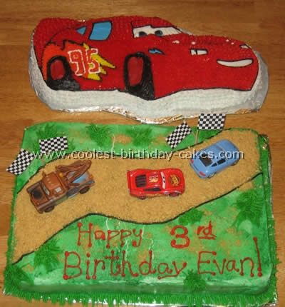 Lightning McQueen Car Birthday Cakes