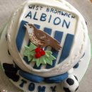 west bromwich albion badge cake