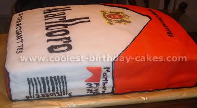 Cigarette Pack Cake