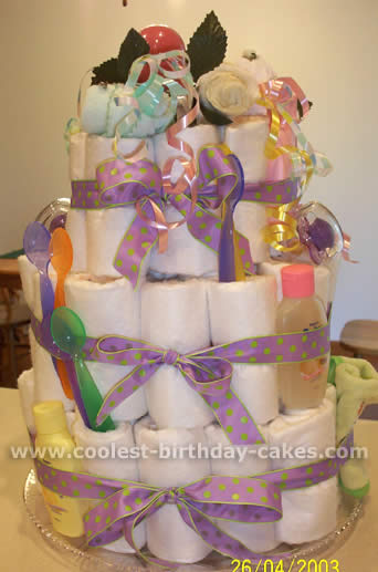 girl nappy cake ideas