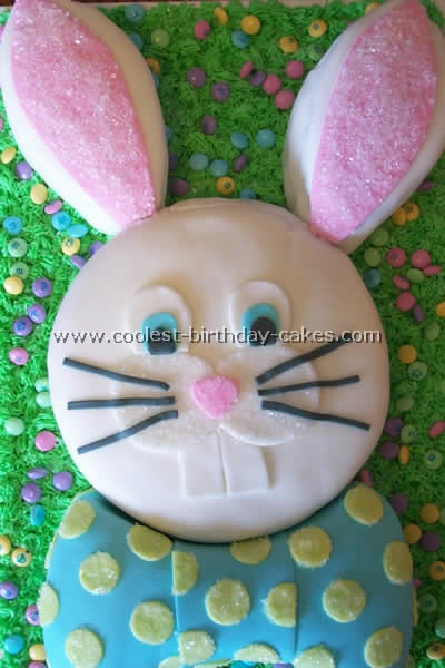 Easter Bunny Cake - easy sheet cake design | Hungry Happenings