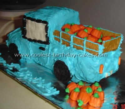 Pickup Shaped Easy Cake Recipe