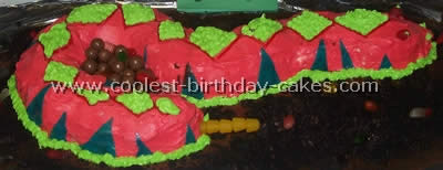 Homemade Snake Birthday Cake