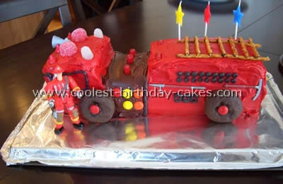 Fire Truck Cake