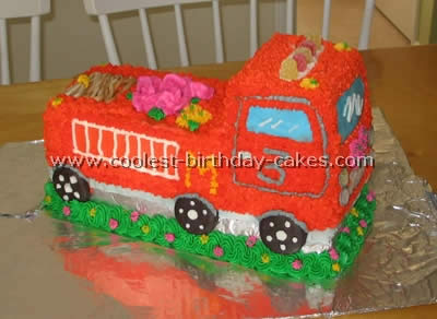 Fire Truck Cake